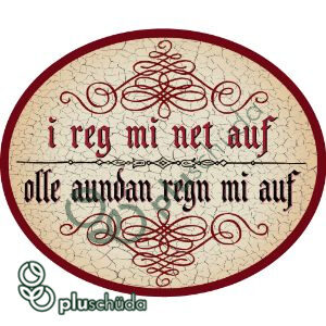 i reg mi net auf, olle aundern regn mi auf
