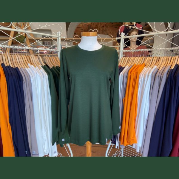 Damenshirt langarm „Slim-Fit“ aus Holzfaserstoff – Bild 4