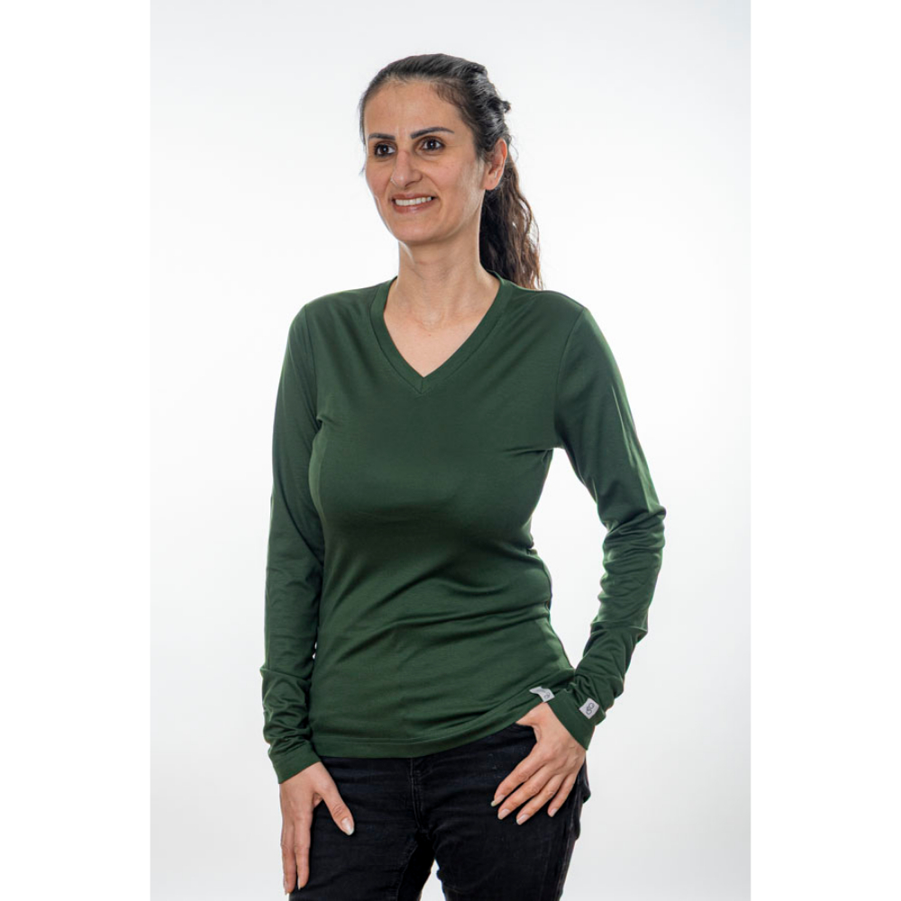 Slim-Fit Damenshirt langarm aus Modal Micro Holzfaserstoff – Bild 5