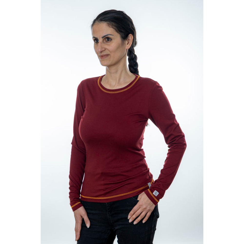 Slim-Fit Damenshirt langarm aus Modal Micro Holzfaserstoff – Bild 7