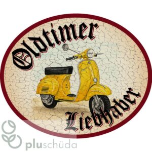 Oldtimer Liebhaber Vespa gelb