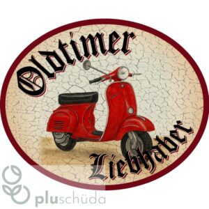 Oldtimer Liebhaber Vespa rot
